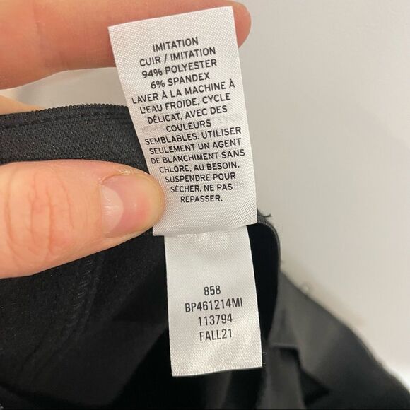 BP. Black Faux Leather High Waist Slim fit Split Hem Leggings Bootcut Pants - Picture 5 of 7